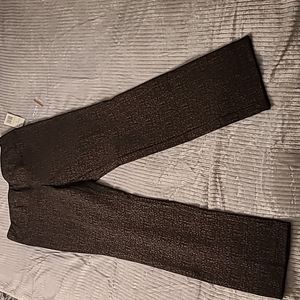 NWT Insight New York Pull-On Dress Pants Black with Bronze design Size 4P